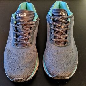 [Fila] Grey/Blue Tennis Shoes 8 EUC